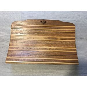 RARE! VINTAGE MCM - EARL GRESH - WOODEN CLUTCH PURSE ~1950s ST. PETE FLORIDA